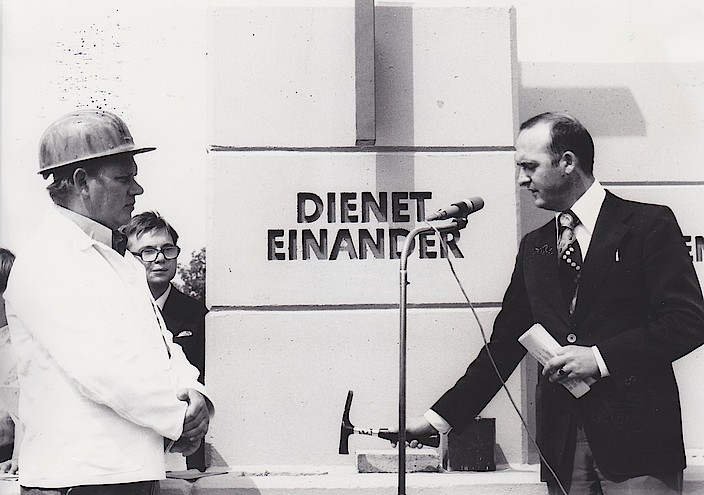 Grundsteinlegung des ServiceHauses 1977